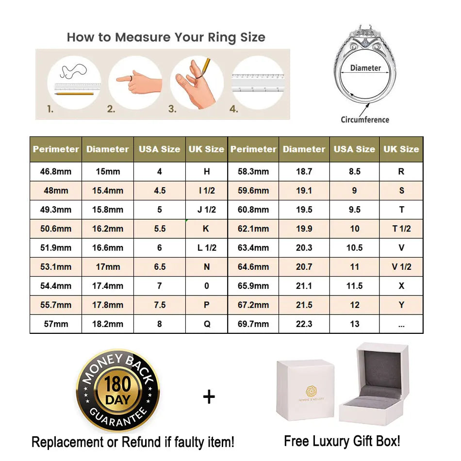 Sparkling Moissanite Wedding Rings