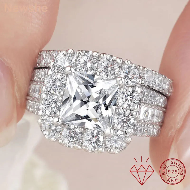 Sparkling Moissanite Wedding Rings