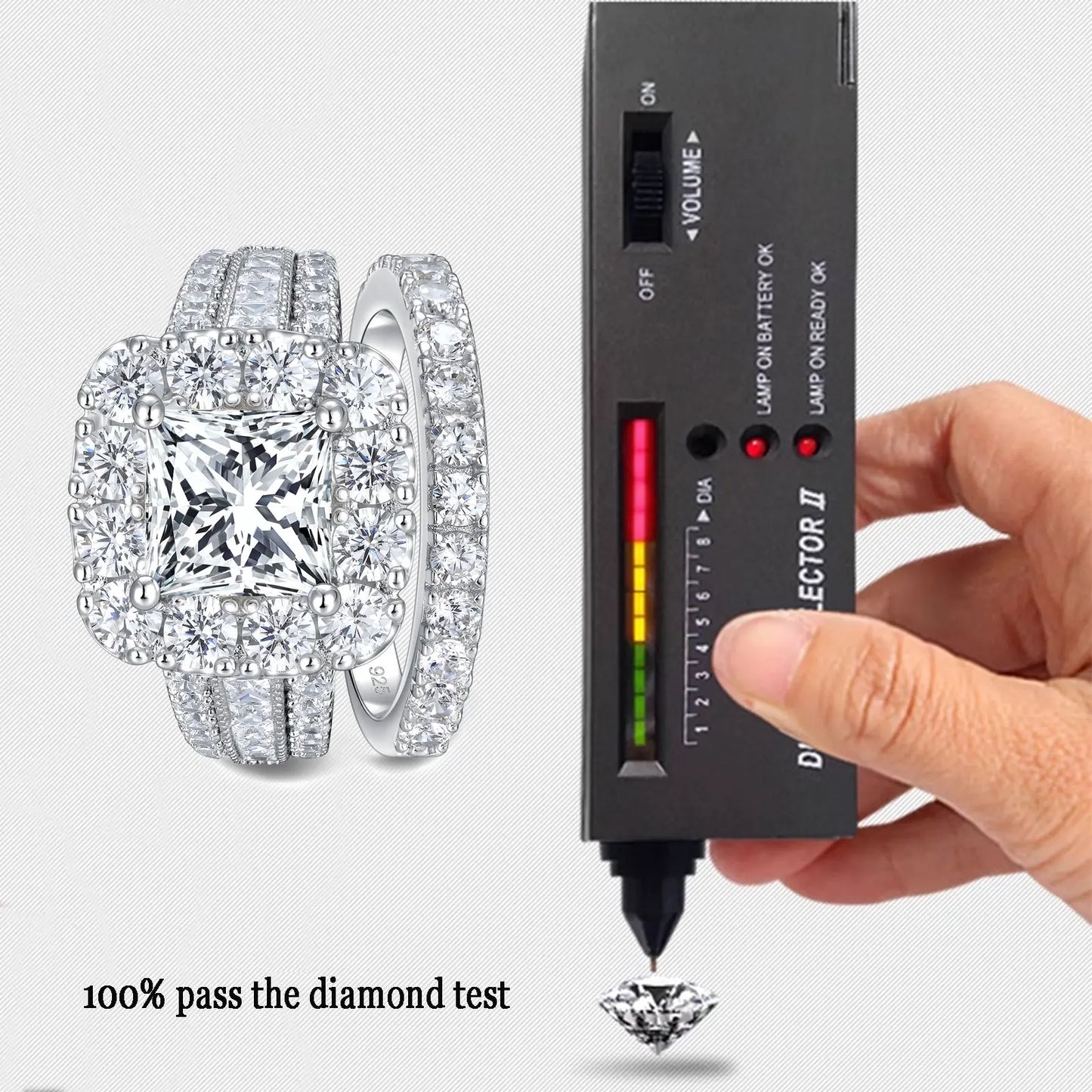 Sparkling Moissanite Wedding Rings